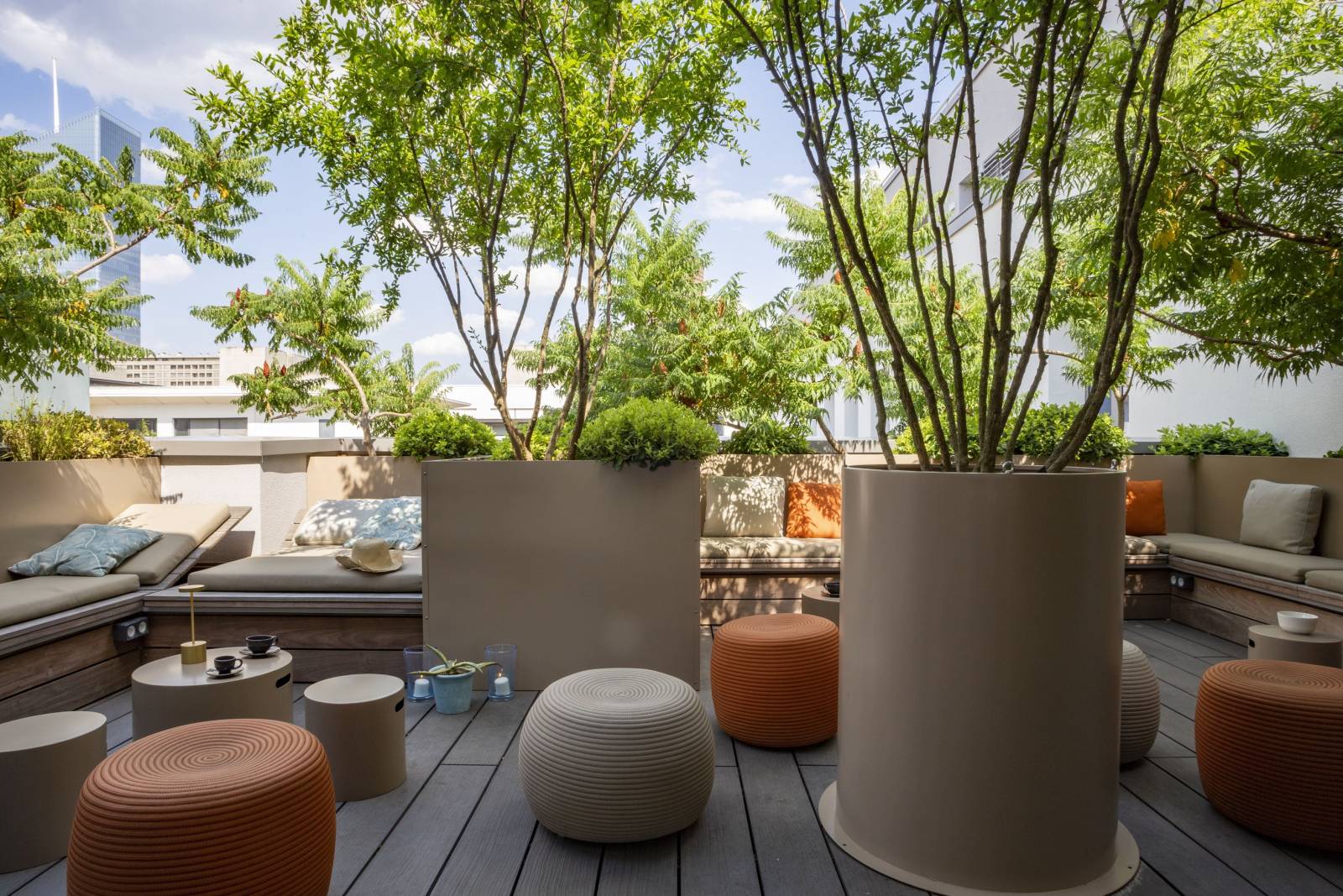 Aménagement des 3 terrasses du siège de la Cogedim à LYON 3