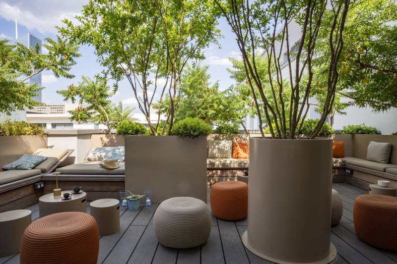 Aménagement de terrasses d'entreprise pour Cogedim à Lyon 03