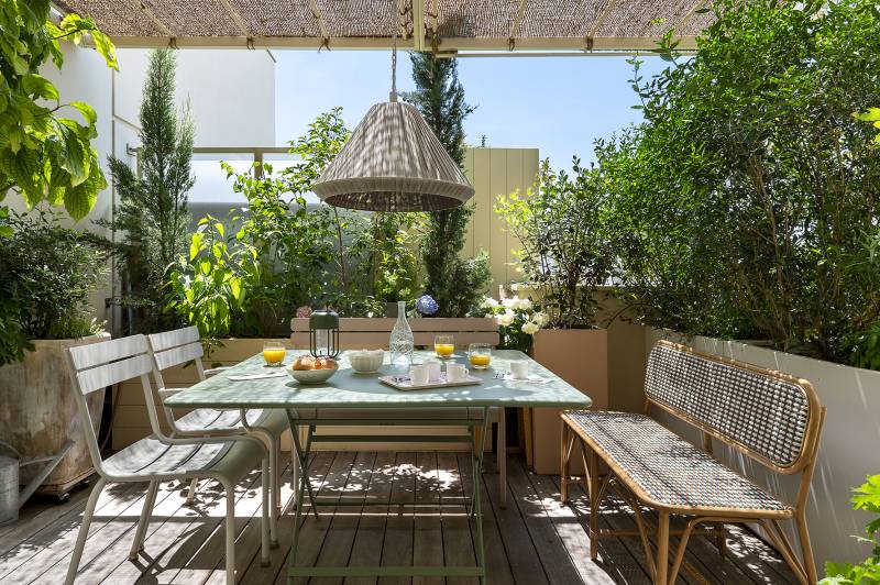Conception et transformation d'une terrasse de 45 m² à Lyon 3 en véritable jardin